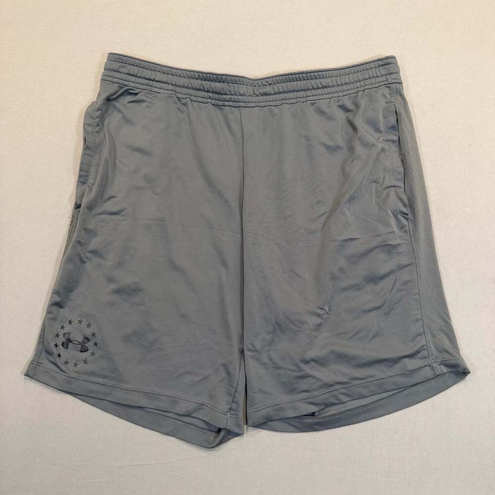 Under Armour Freedom MK1 Shorts Size XL Gray HeatGear Athletic